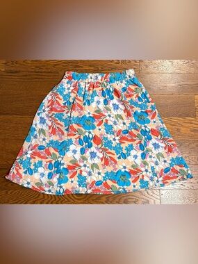 Honey & Lace Women’s Floral Miramar Pocket Lined Apron Style Skirt Size XL